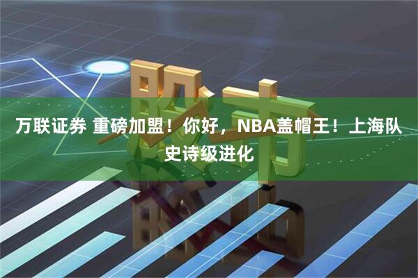 万联证券 重磅加盟！你好，NBA盖帽王！上海队史诗级进化