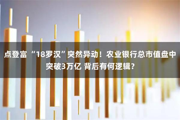 点登富 “18罗汉”突然异动！农业银行总市值盘中突破3万亿 背后有何逻辑？